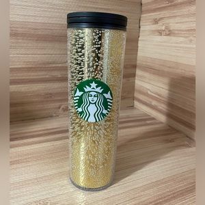 Starbucks Exclusive Gold Bubbly Cup 2020 EUC 16 Oz